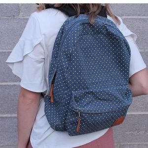 VANS polka dot denim backpack